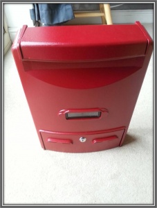Red Aluminium Letter Box