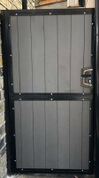 Composite Wood Infill / Metal Side Entry Gate - With Lock