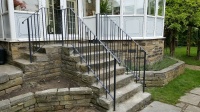 Wrought Iron Metal Handrails Resin Fixed