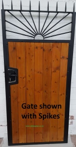 Sunrise Wood infill / steel frame side gate with lock