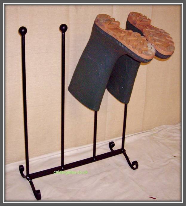 metal wellington boot stand