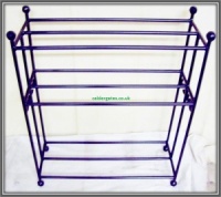 9 Pair Wrought Iron Metal Shoe & Boot Rack