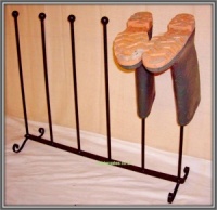 3 Pair Wrought Iron Welly Boot Holder