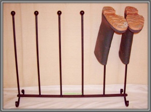3 Pair Wrought Iron Welly Boot Holder
